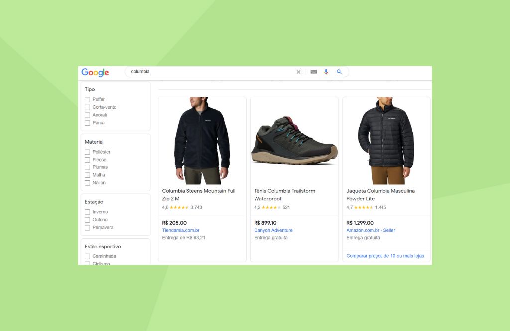 Google shopping anúncios