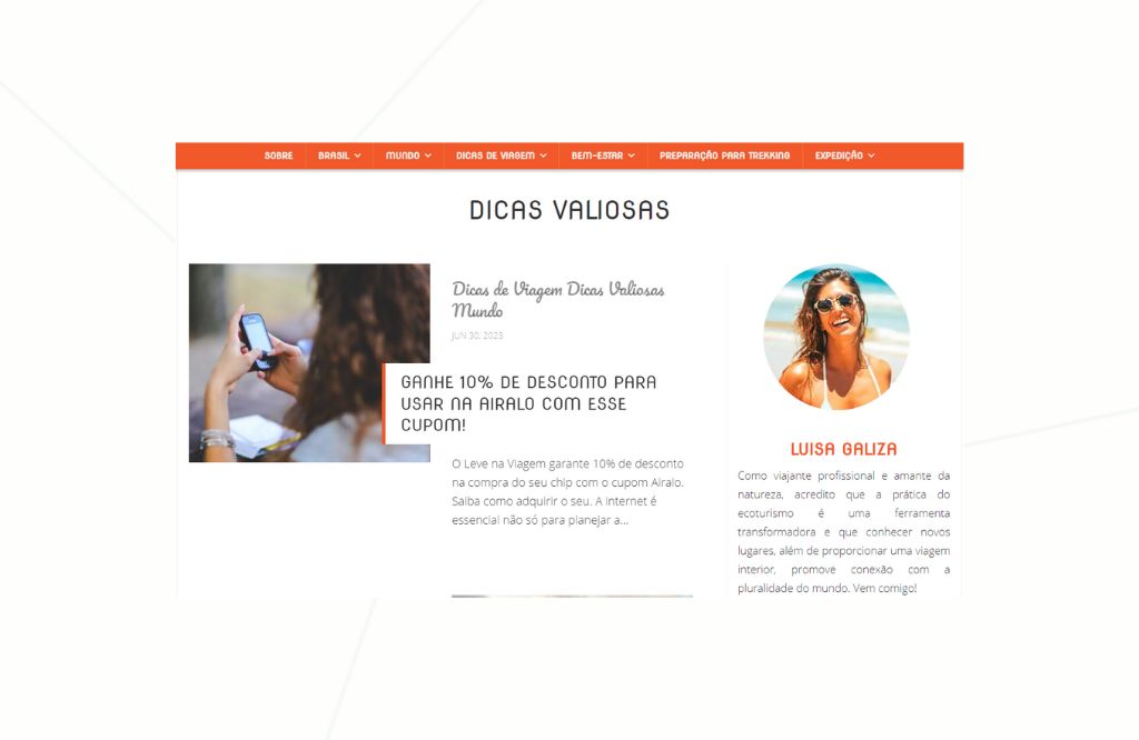 Blog de agência de viagens