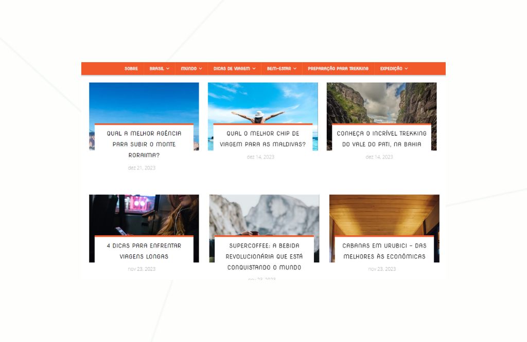 Blog de agência de viagens